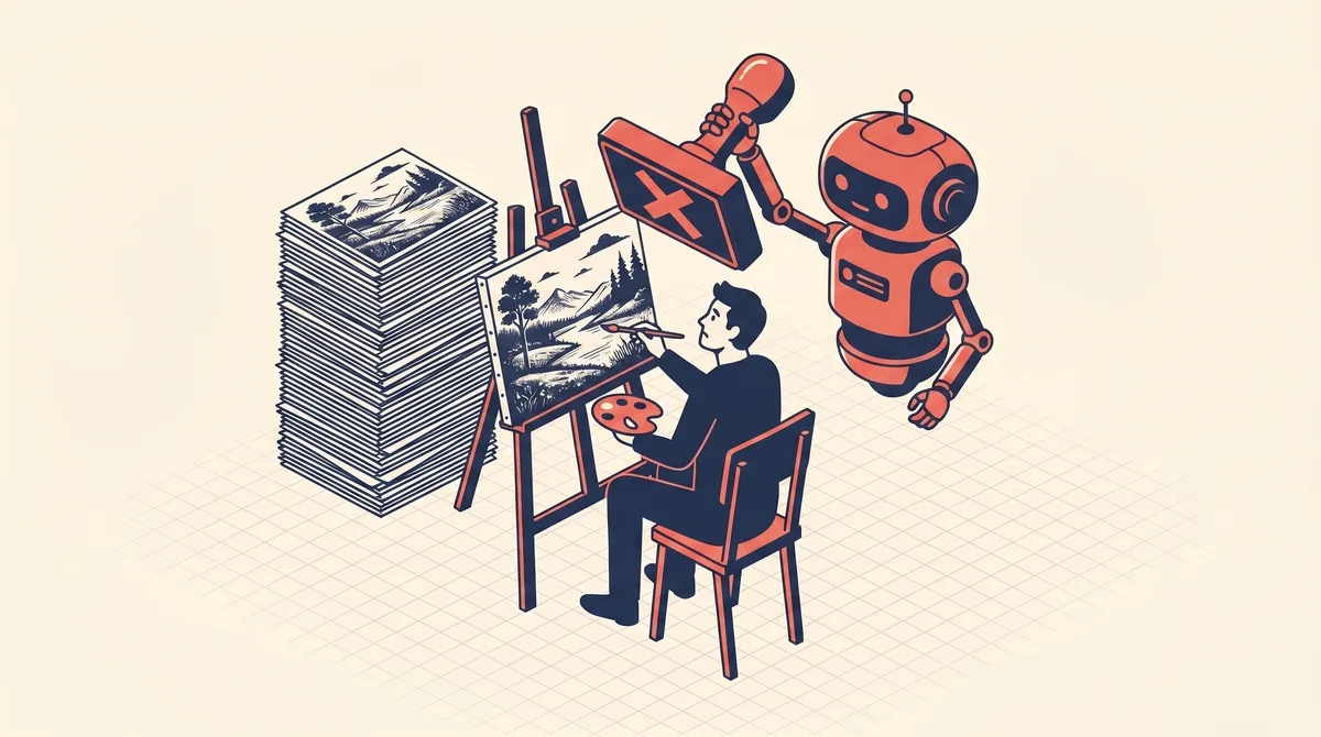 Pinterest AI moderation flagging human-made art